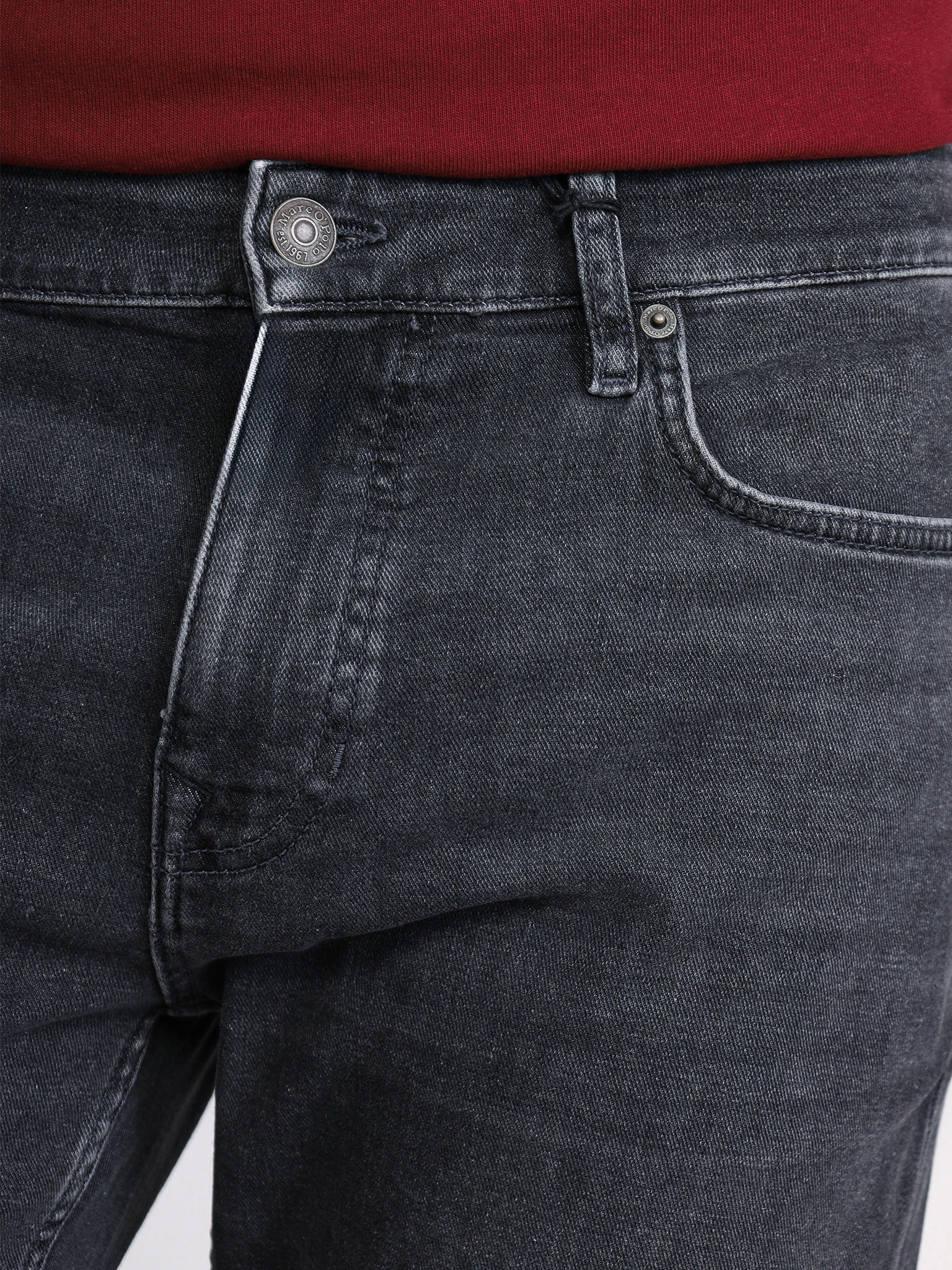 Джинсы серого цвета из смесового хлопка